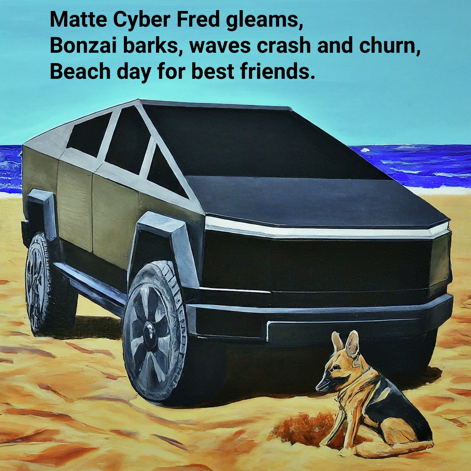 Cyber Fred & Bonzai Beach Haiku